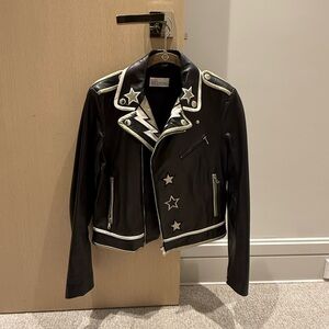 RED Valentino Star Motif Leather Jacket